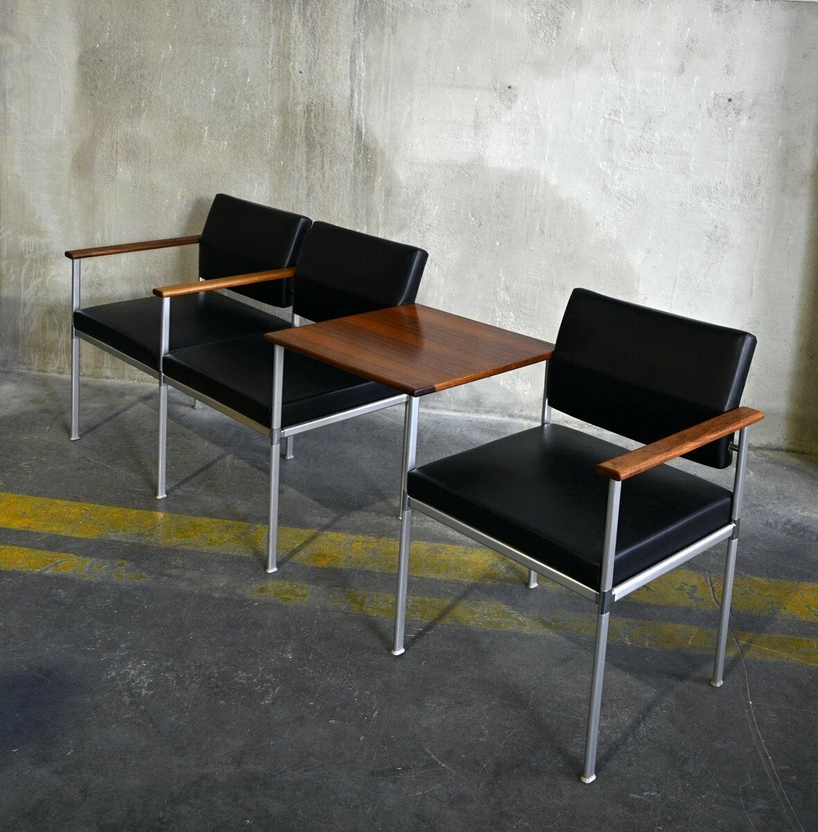 Mid Century Bench In Rosewood And Metal From Lübke photo buy