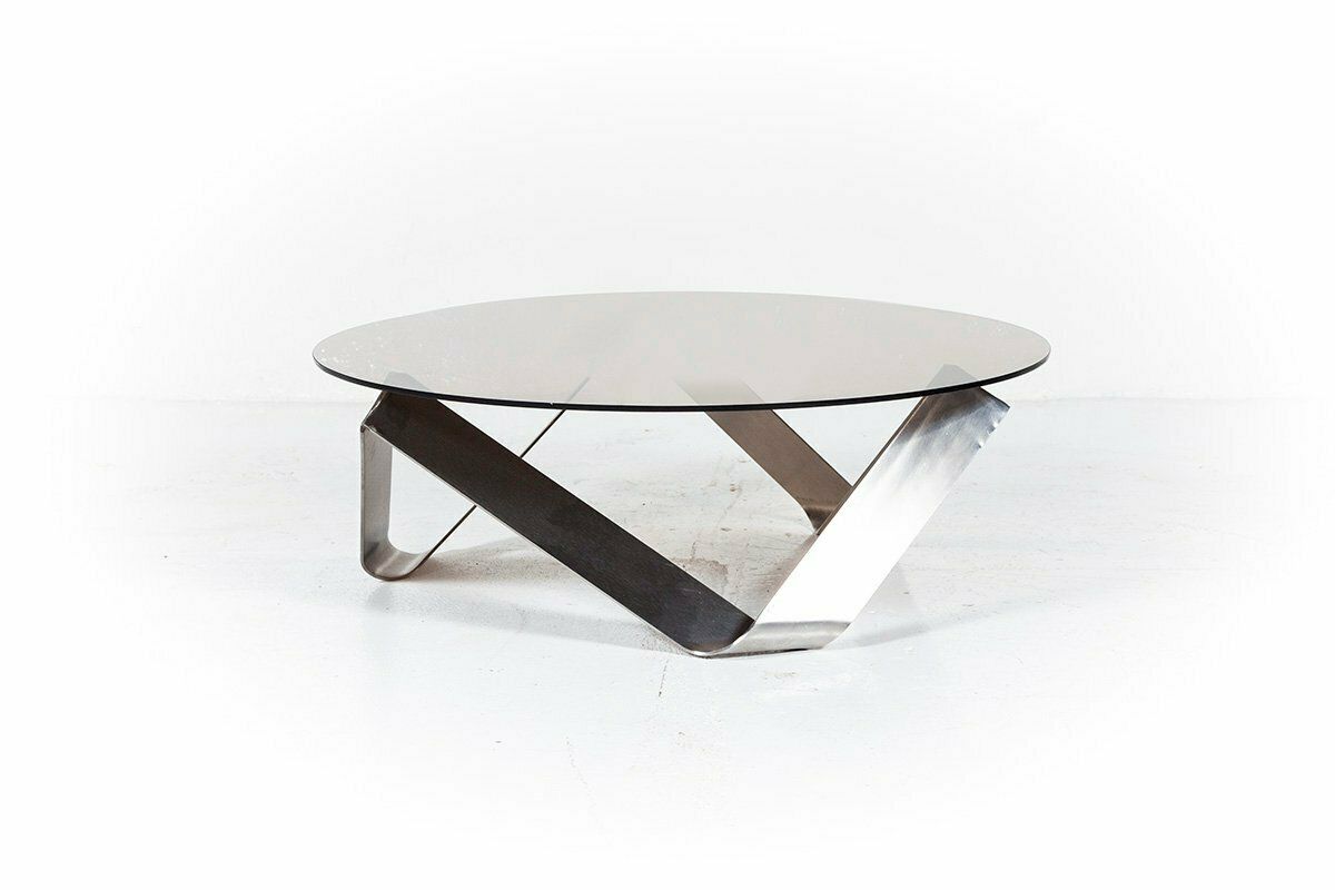 Glass Coffee Table By Knut Hesterberg For Ronald Schmitt, 1970s