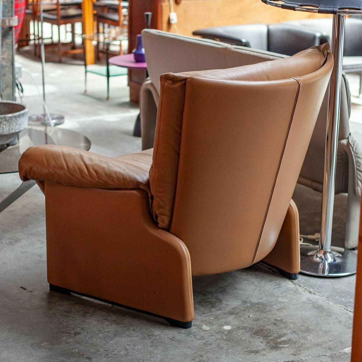 Leather Palmaria Easy Chair By Vico Magistretti For For Cassina, 1995 photo furniture