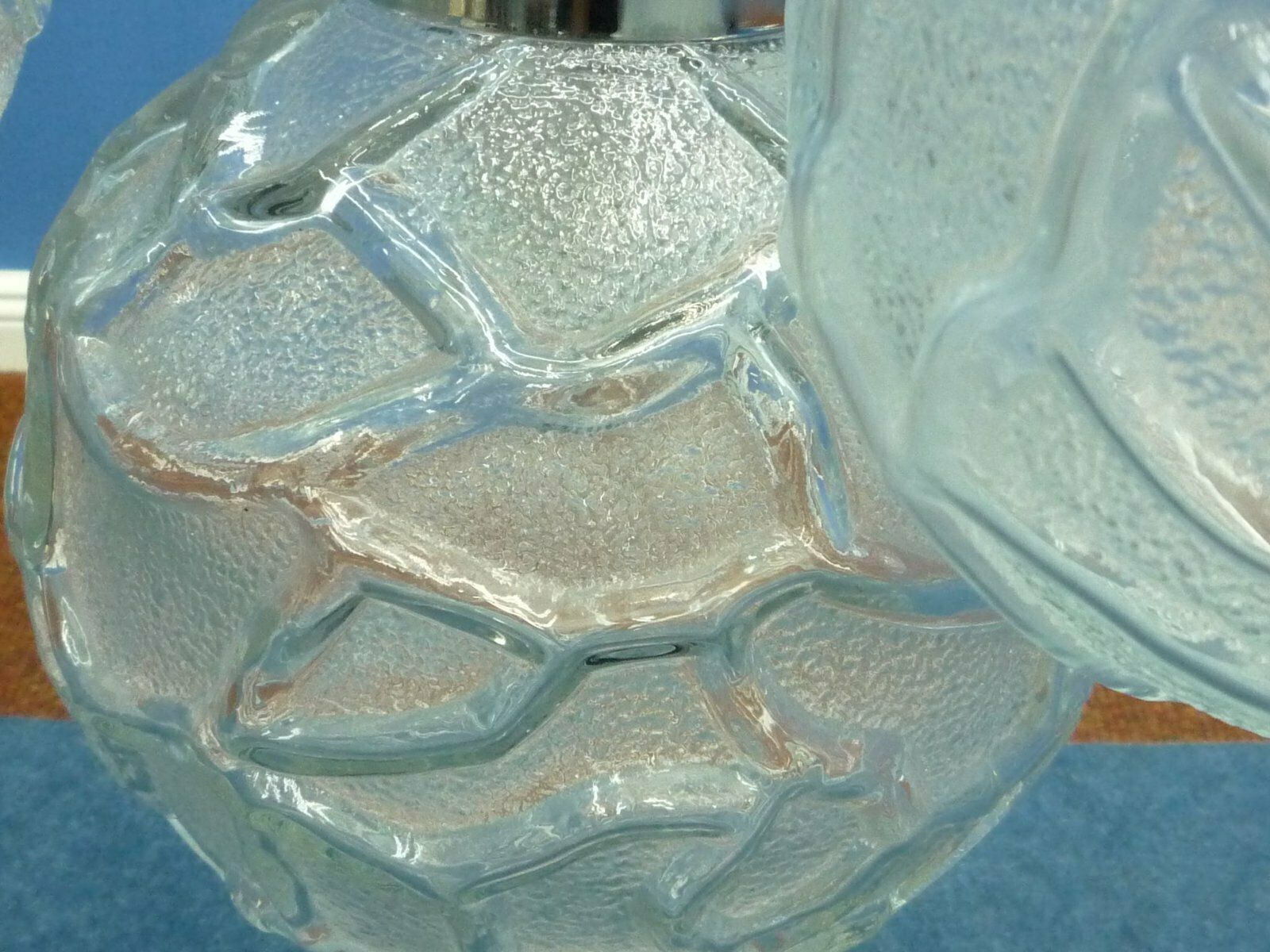 Lighting Cascade Ice Glass Pendant Lamp From Doria, 1960s photo