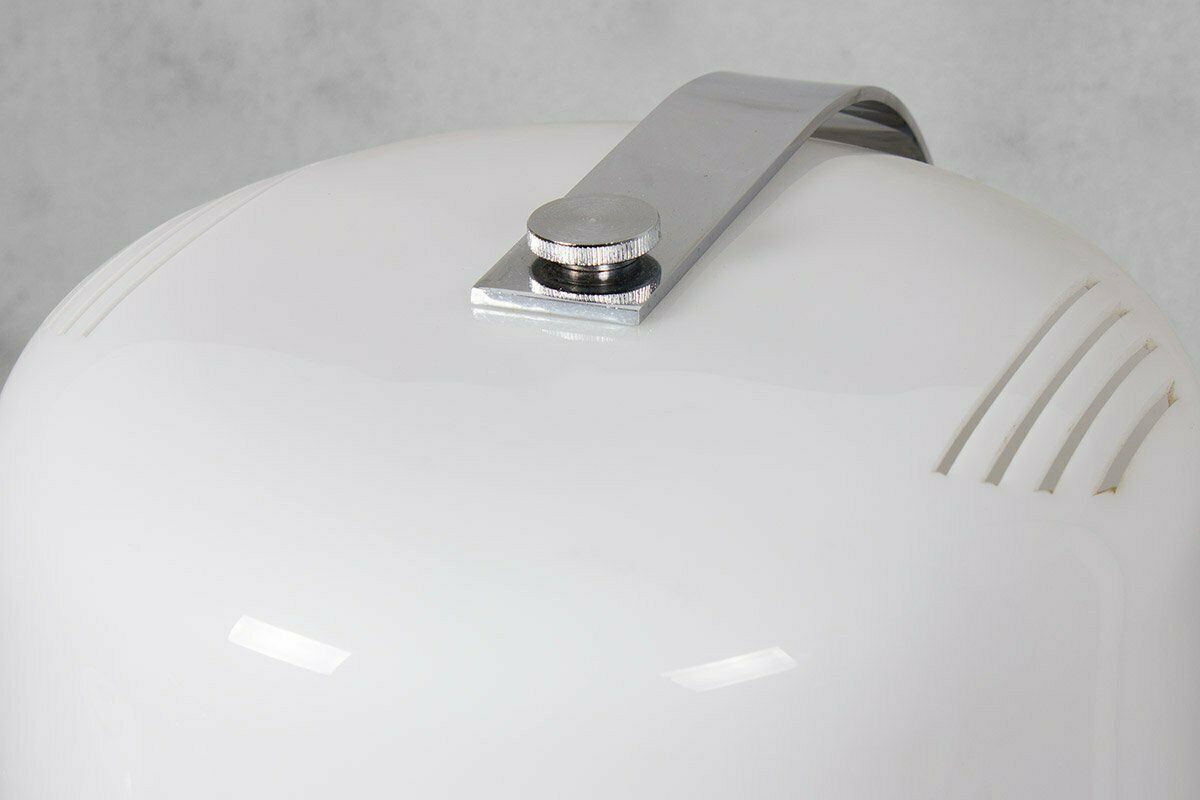 Tropic Chrome Plated Steel And White Acrylic Desk Lamp Made By Raak, 1970s photo vintage