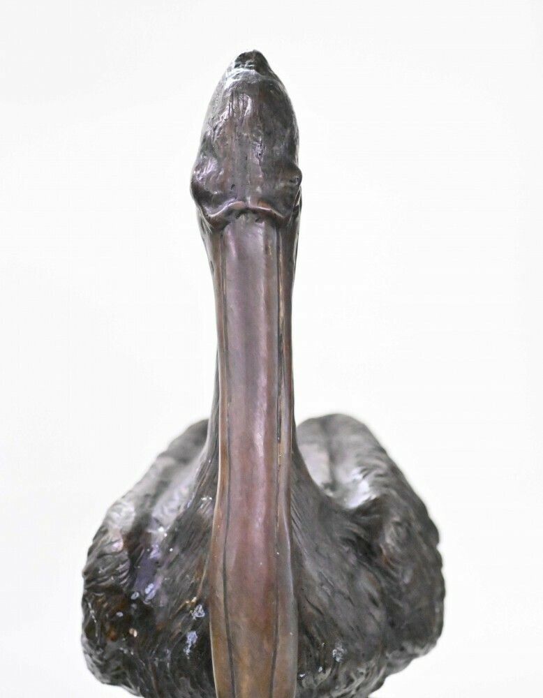 photo vinterior Pair Bronze Pelicans   Large Pacific California Sea Bird Statues