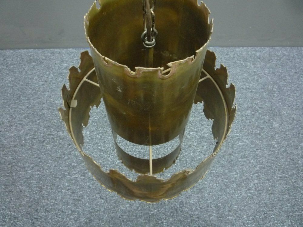 Brutalist Brass Pendant Lamp By Svend Aage Holm Sørensen For Holm Sørensen & Co, 1960s photo buy