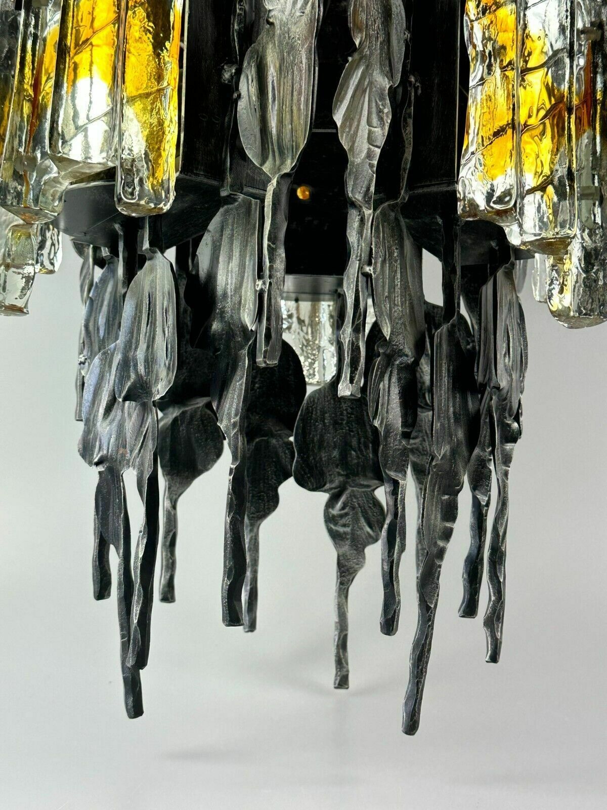 60s 70s Brutalist Chandelier Ceiling Lamp Tom Ahlström & Hans Ehrlich photo buy