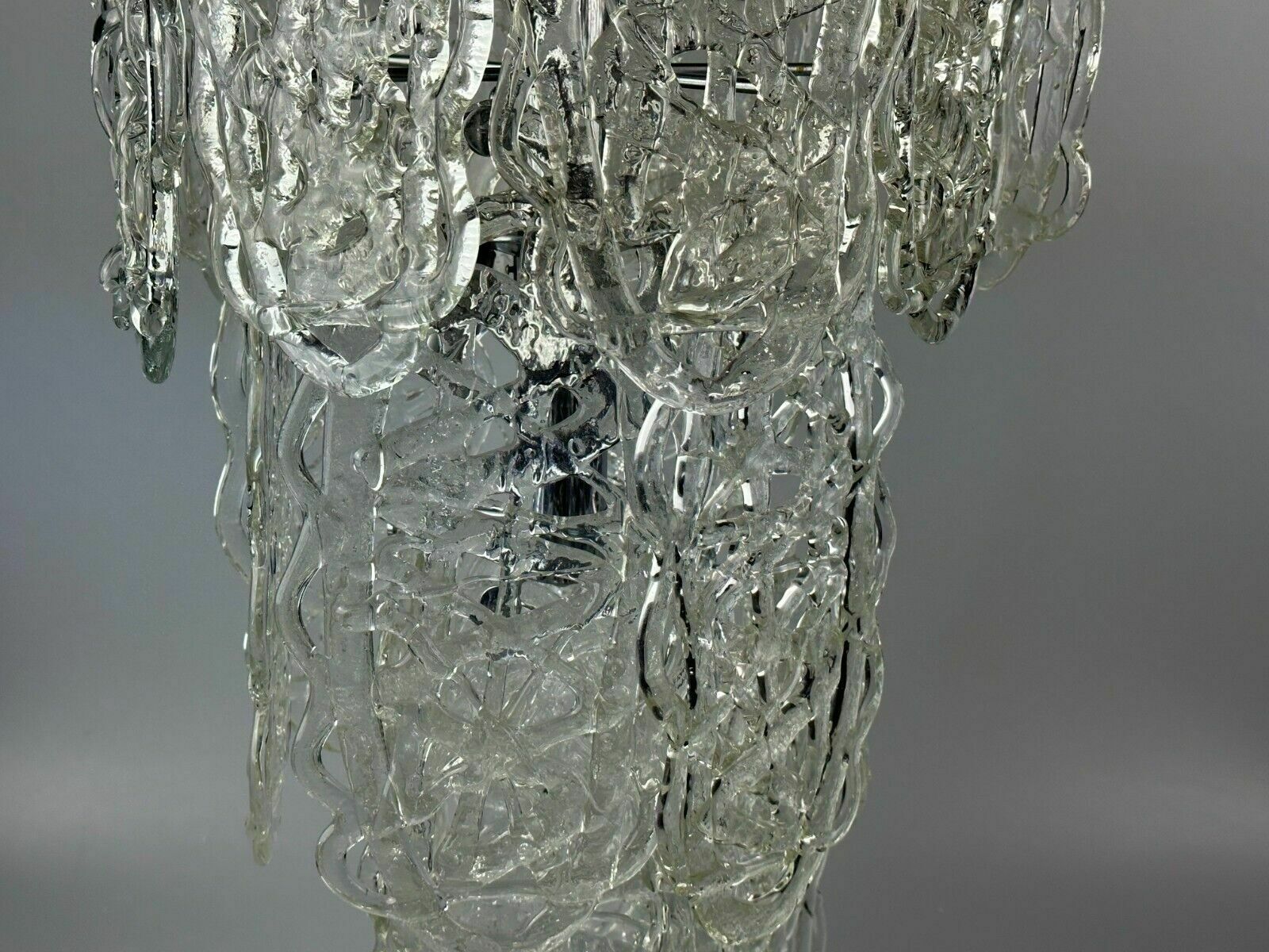 2396.0 60s 70s Chandelier Av Mazzega Chandelier “Ragnatela” Murano Glass Space Age photo