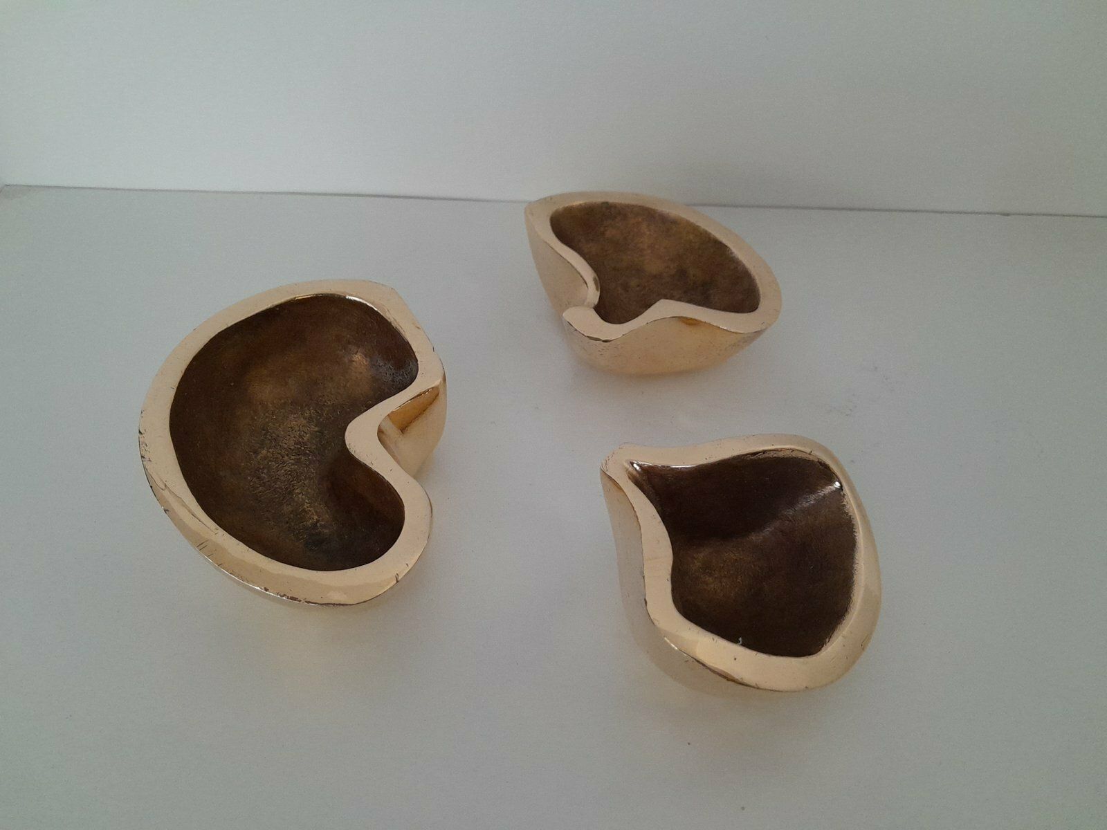Belgian Polished Bronze Vide Poches In The Style Of Ado Chale, 1970s, Set Of 3 photo furniture