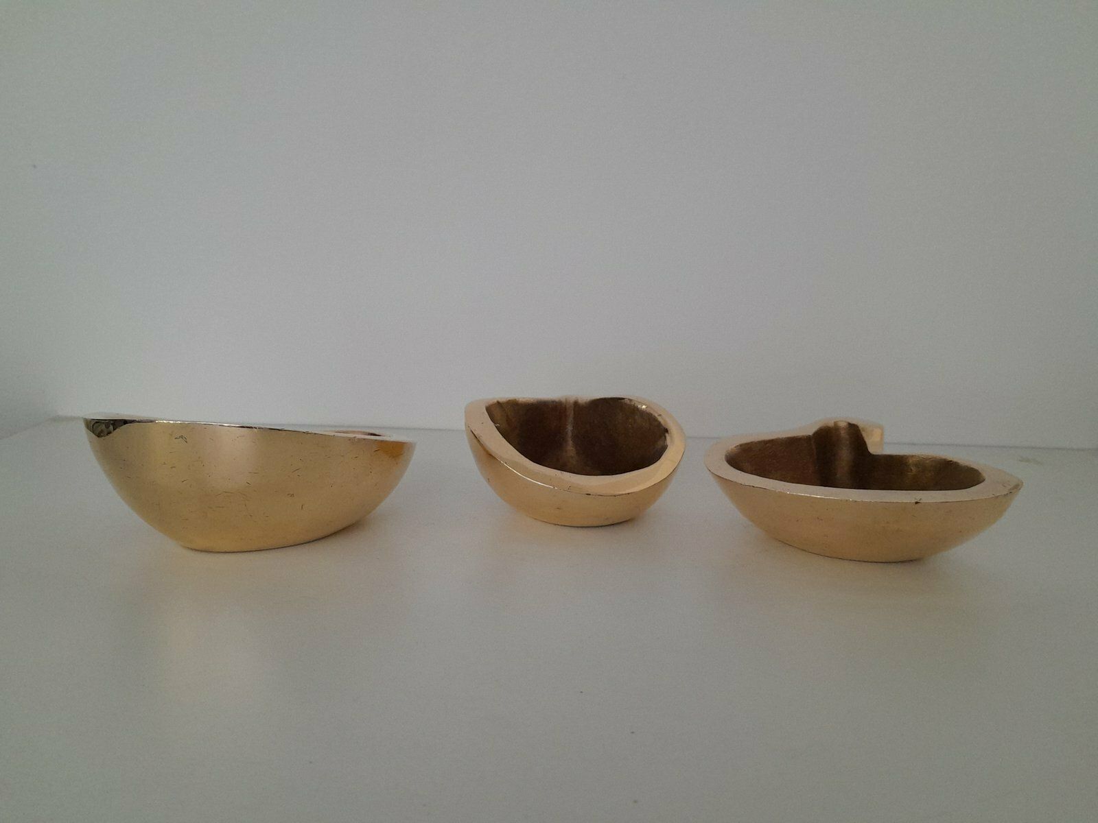 photo vintage Belgian Polished Bronze Vide Poches In The Style Of Ado Chale, 1970s, Set Of 3