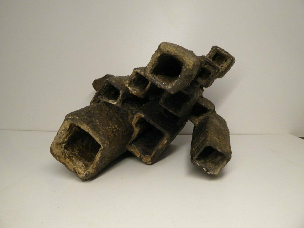 Brutalist Centrepiece Vase And Candlesticks By Pia Manu, Belgium, 1960s, Set Of 3 photo vintage