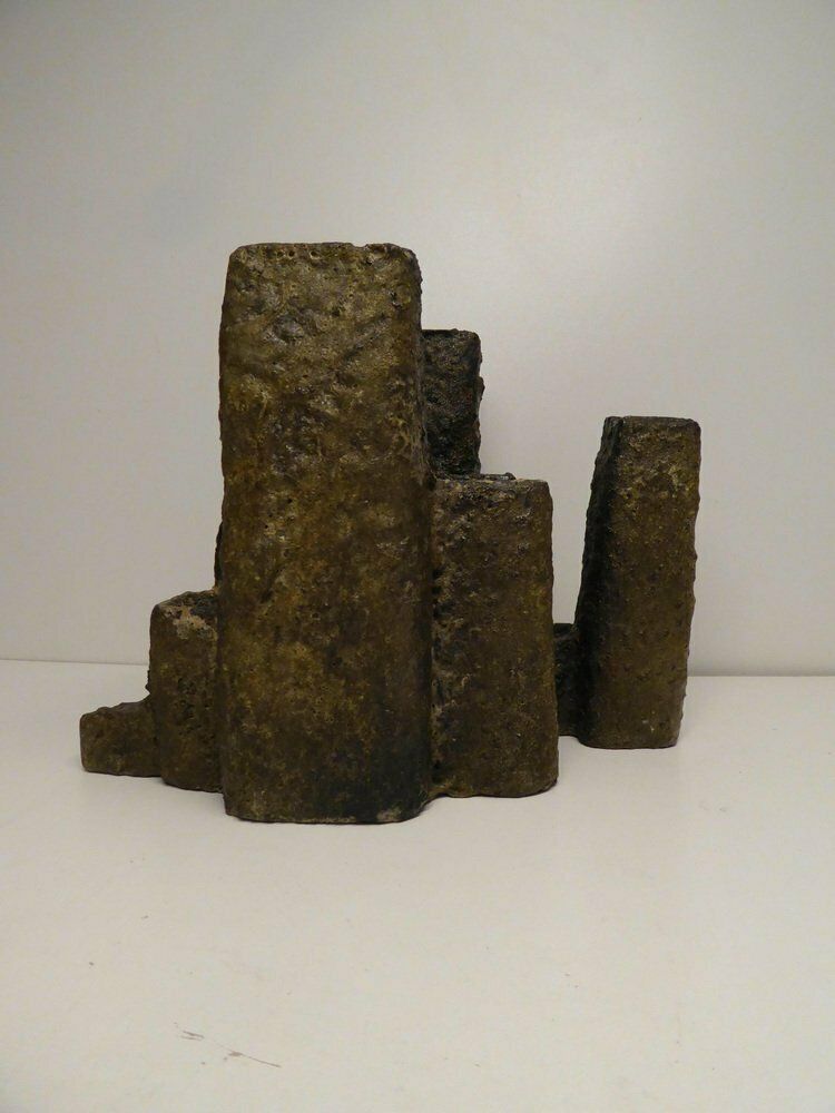 photo furniture Brutalist Centrepiece Vase And Candlesticks By Pia Manu, Belgium, 1960s, Set Of 3