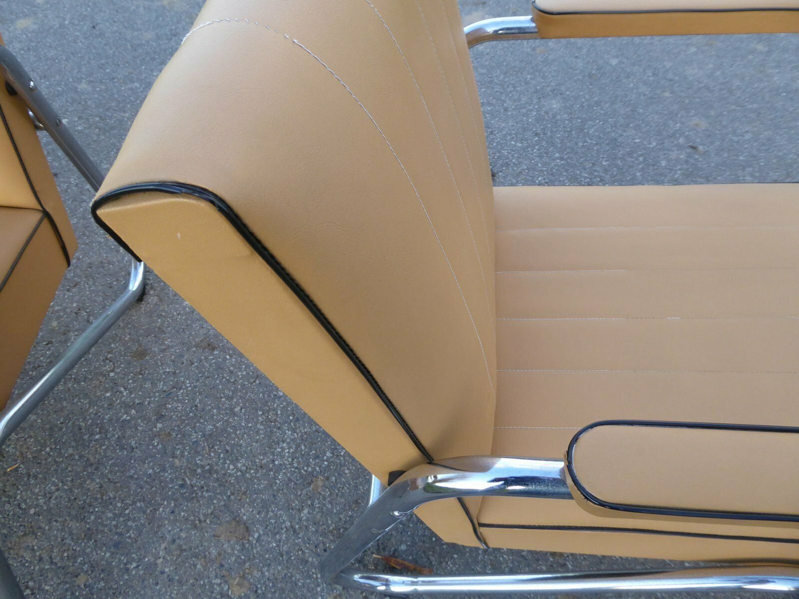 Vintage Tubular Steel Armchairs, 1950s, Set Of 2 photo vintage