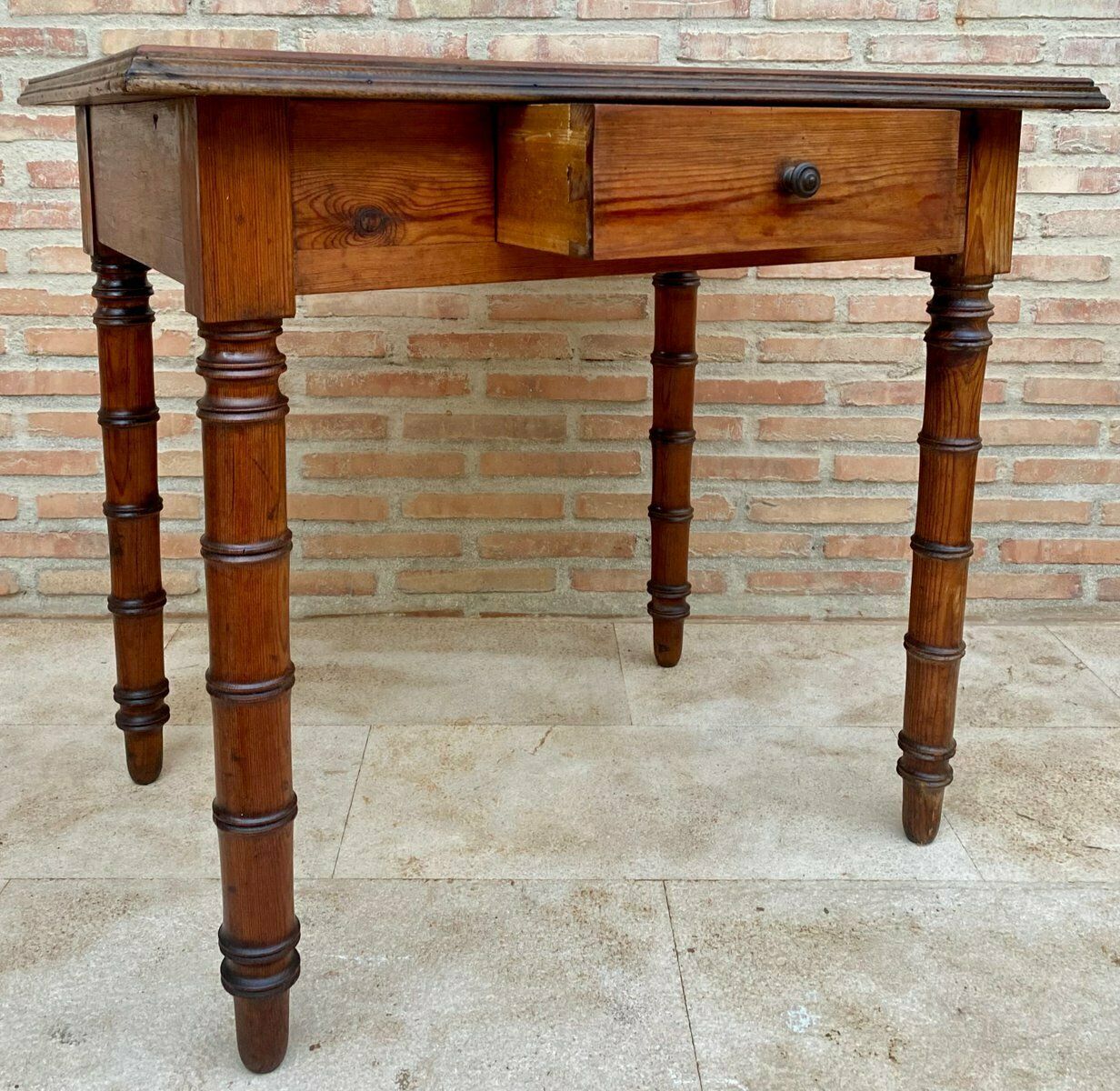 Early 20th Century French Oak Worktable With One Drawer, 1920s photo buy