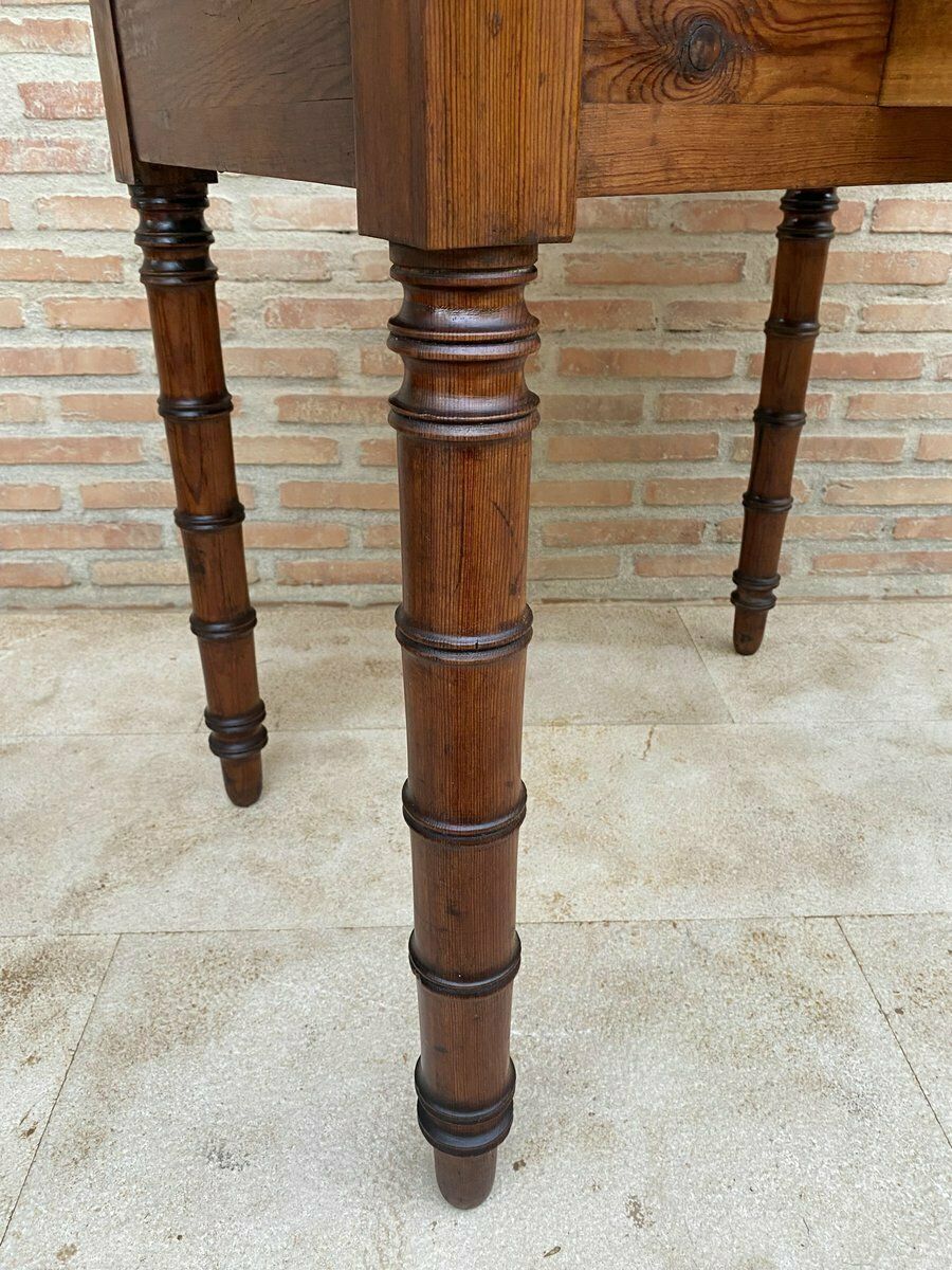 1559.0 Early 20th Century French Oak Worktable With One Drawer, 1920s photo