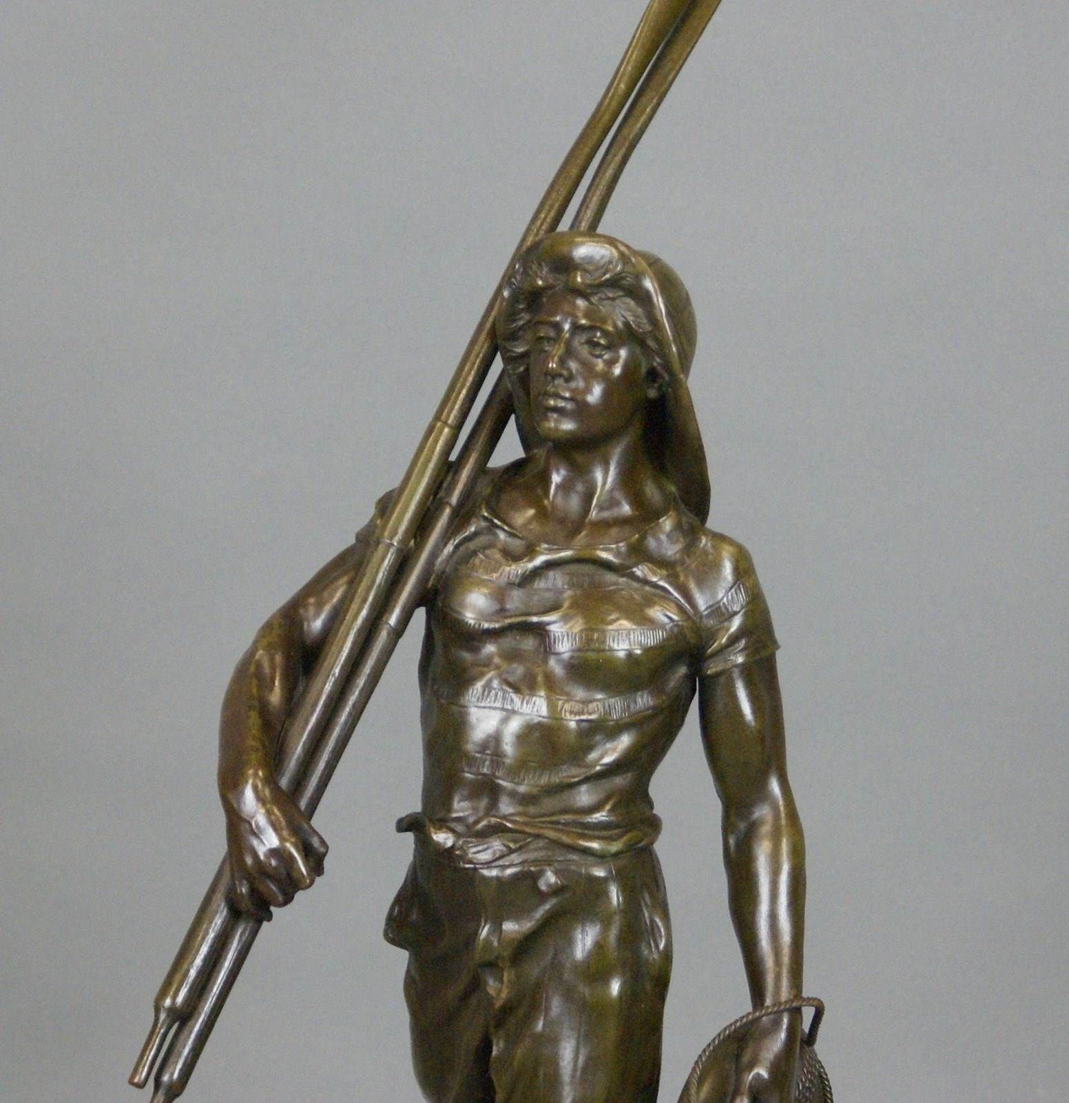 A 19th Century French Bronze Figure Of A Boatman photo furniture