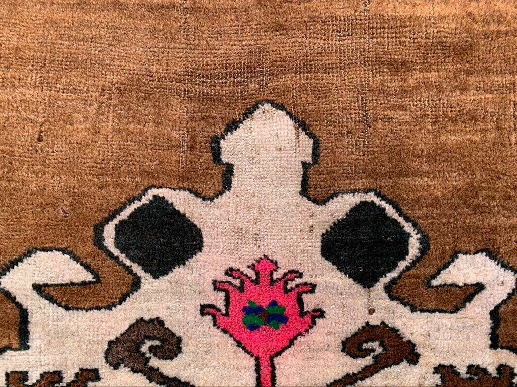 Vintage Turkish Rug 131x87 Cm Shabby Carpet Kars Region Small photo vintage