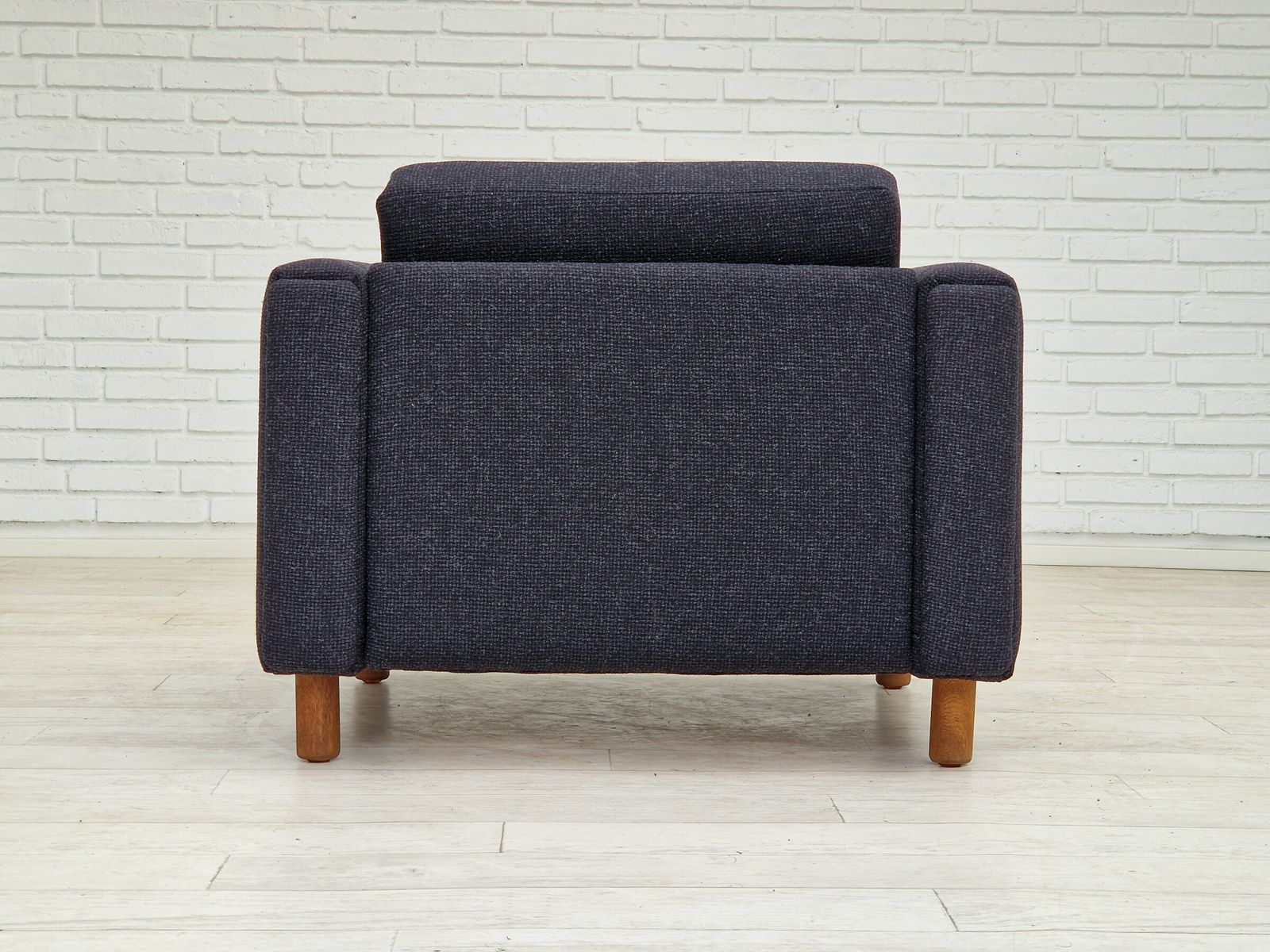 photo furniture 1970s, Danish Design By H.J. Wegner, Reupholstered Armchair, Model Ge300.