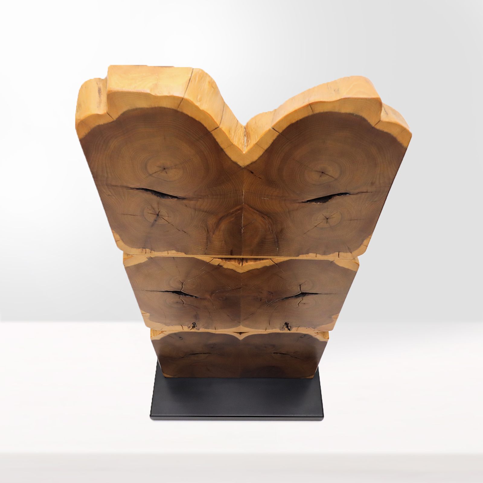 A Unique Vintage Italian Wooden ‘Totem’ Style Sculpture By Artist Pina Pedano photo furniture