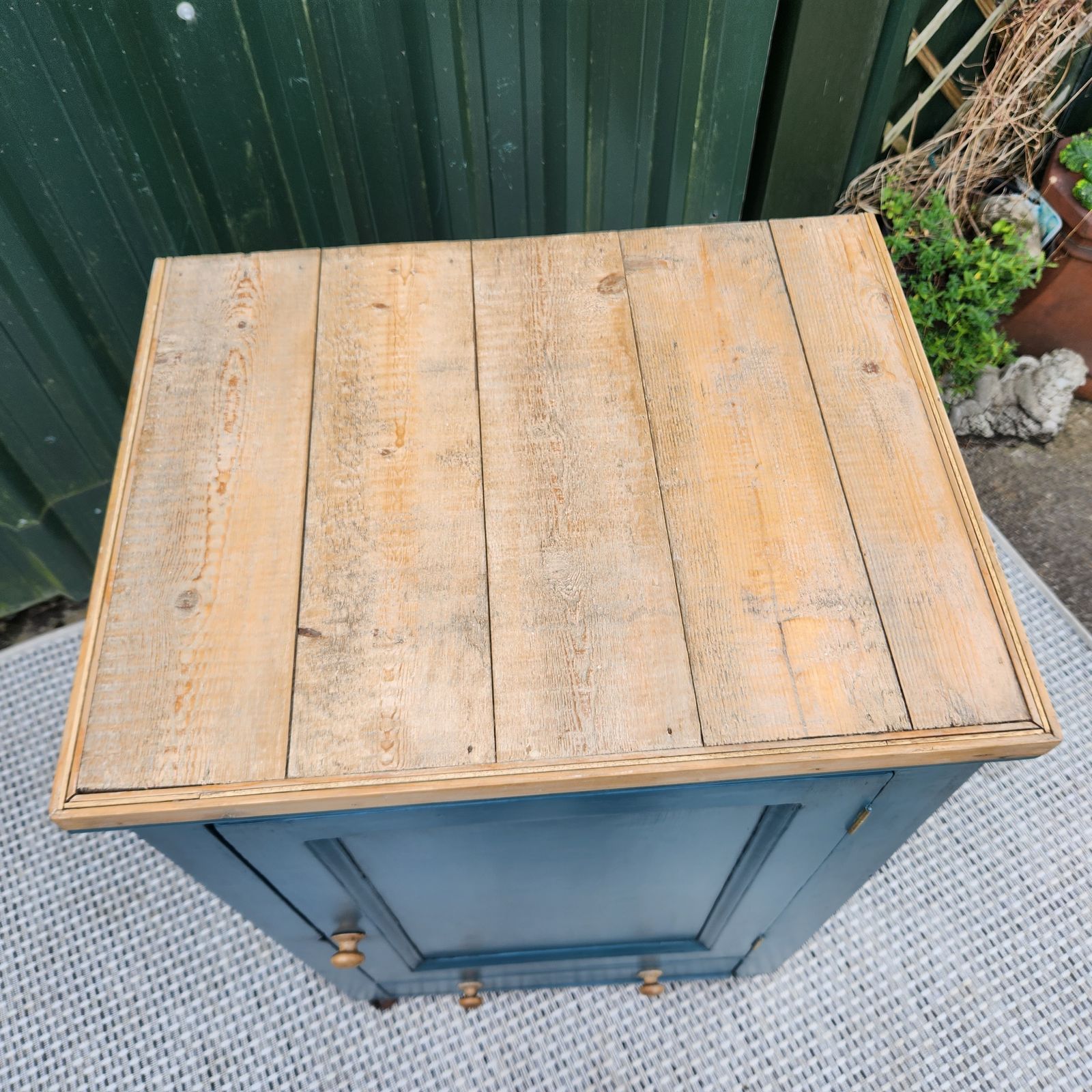 Kitchen Larder Cupboard, Upcycled With Farrow & Ball Inchyra Blue photo buy