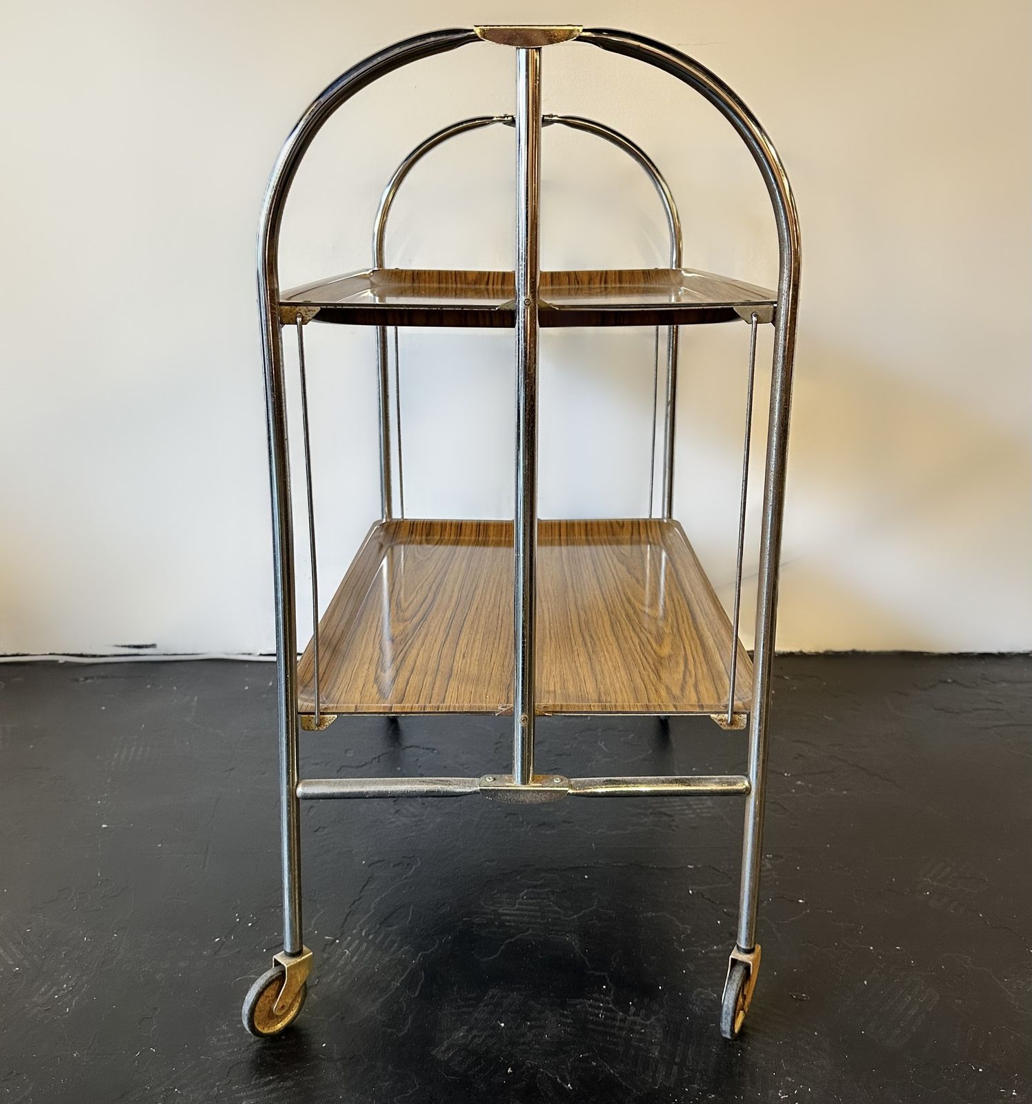 Vintage Optic Teak Pressalit Tea Cart, 1970s photo vinterior