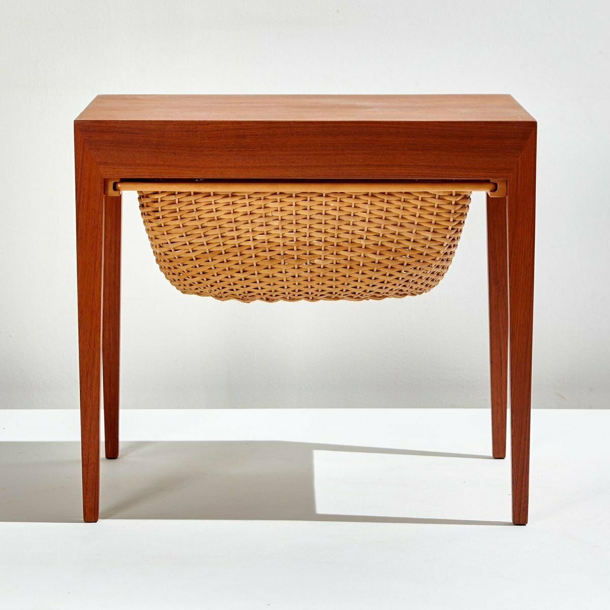 Teak Sewing Table By Severin Hansen For Haslev Furniture Factory, 1960s photo furniture
