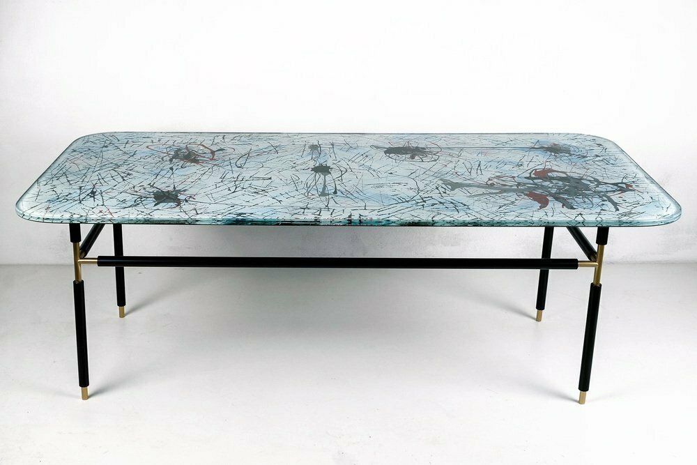 Italian Coffee Table By Dubé For Fontana Arte, 1950 photo Furniture