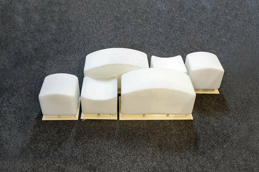 Modular Onda Lamps By Claudio Salocchi For Lumenform, 1970s, Set Of 6 photo for sale