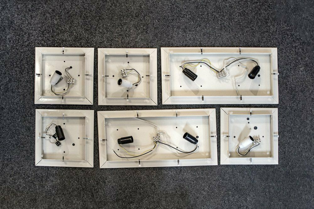 Modular Onda Lamps By Claudio Salocchi For Lumenform, 1970s, Set Of 6 photo Lighting