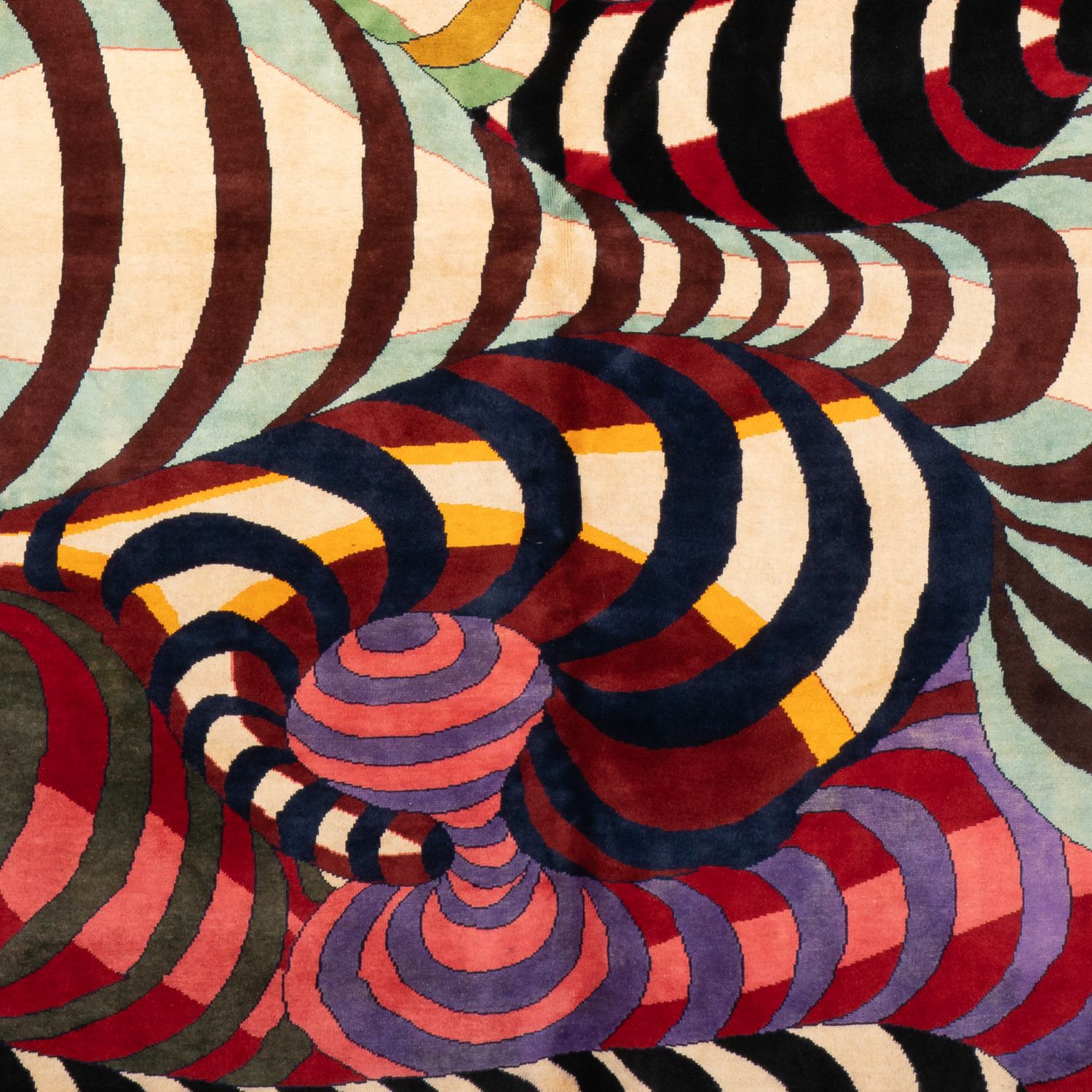Tapestry,	With	Spiral Patterns And	Wool. photo for sale