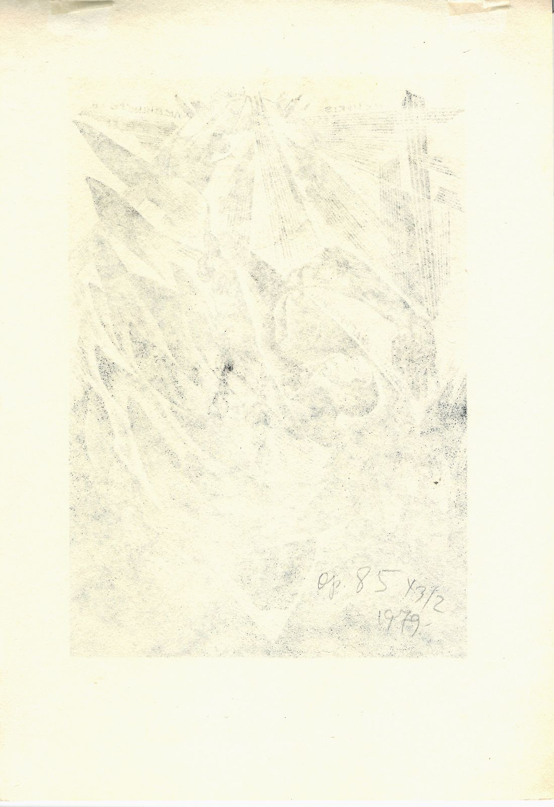 Ex Libris, Icarus, Original Woodcut, Wladimir Mitsuk, 1979 photo furniture