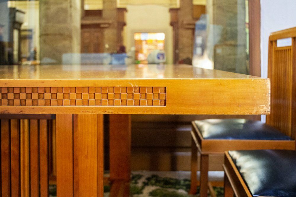Table 615 Husser By Frank Lloyd Wright For Cassina, Italy, 1992 photo 10876.32