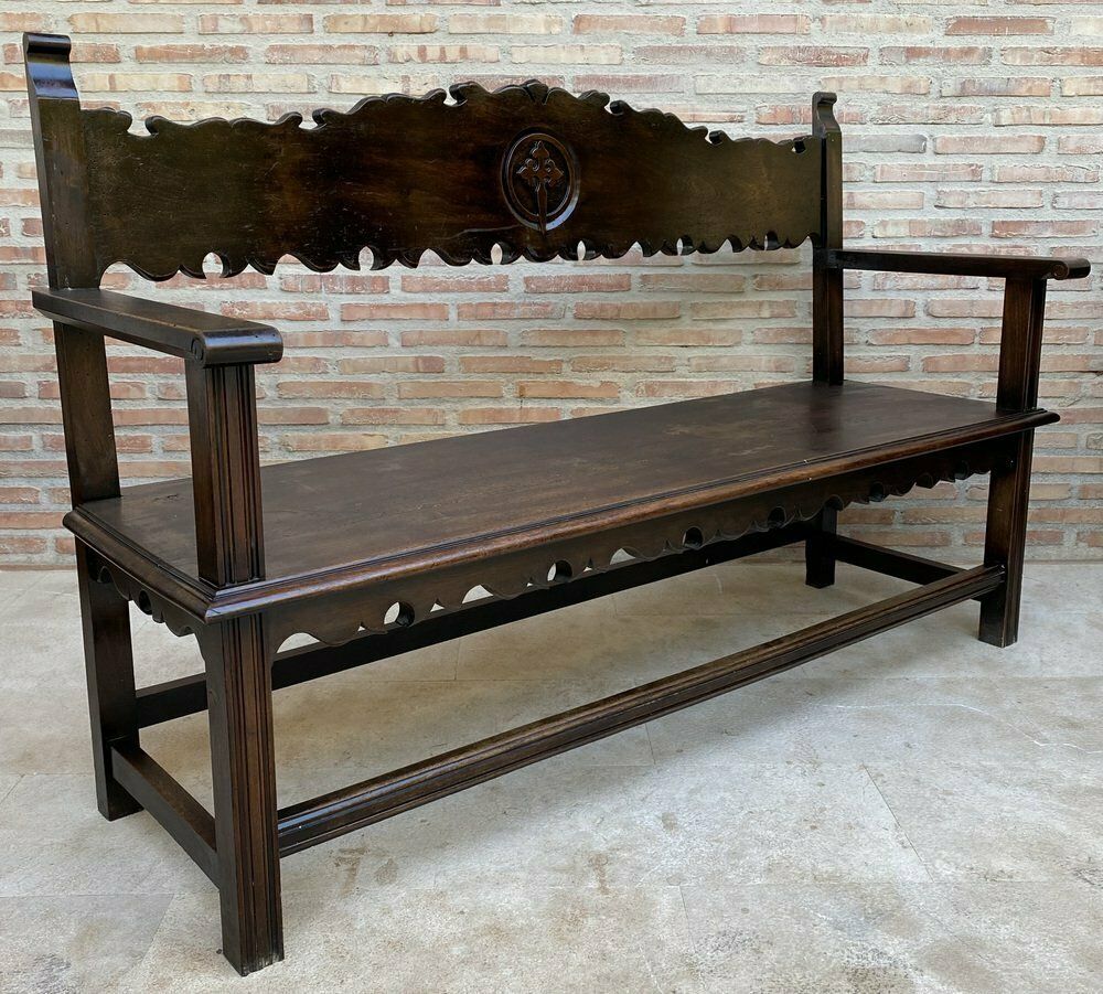 Vintage French Bench In Wood, 1920 photo furniture