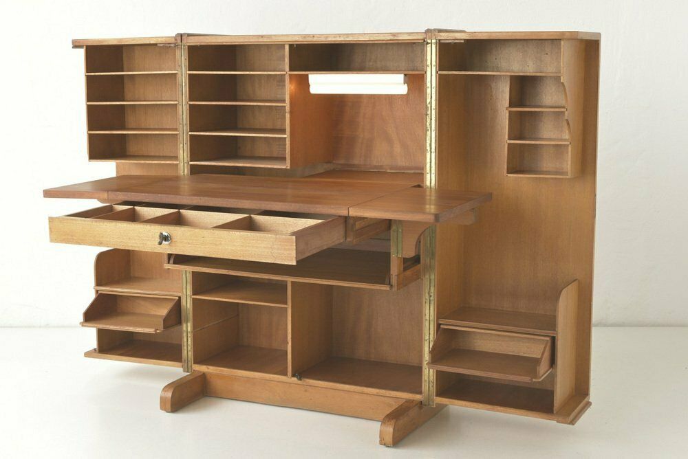3838.0 Oak No.4 Cabinet Office From Möbelfabrik August Stranghöner, Germany, 1950s photo