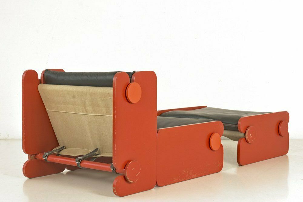 photo for sale Easy Chair With Ottoman From Fratelli Reguitti, Italy, 1960s, Set Of 2