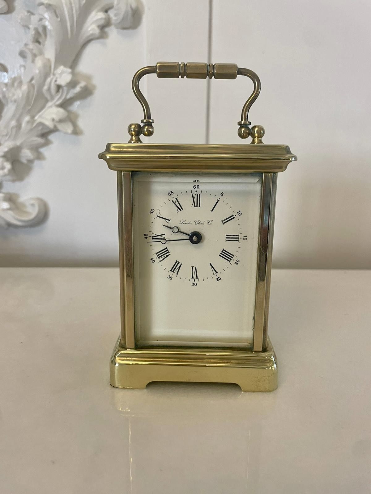 Antique Early 20th Century Quality Brass Carriage Clock