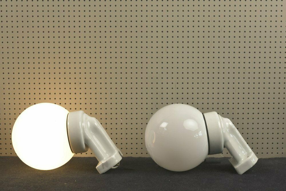 German Outdoor Wall Lamps In Porcelaine, 1935, Set Of 2 photo 1053.0