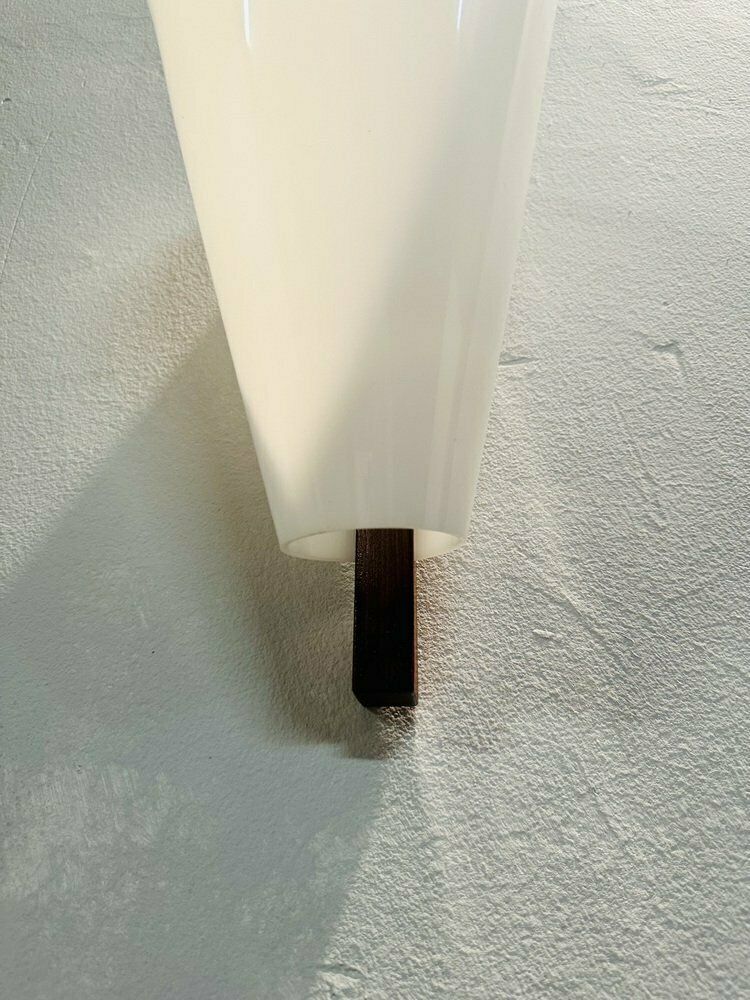 Teak And Acrylic Glass Wall Light By Hans Agne Jakobsson For Markaryd, 1950s photo Lighting