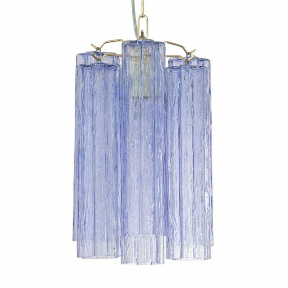 Tronchi Chandelier In Blue Purple Glass, Italy, 1990s photo furniture