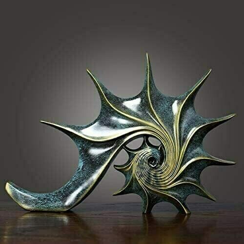 Vintage Decorative Sculpture, Shell Sculpture Abstract Resin Art, Modern Living Room Desk Decoration, Gift
