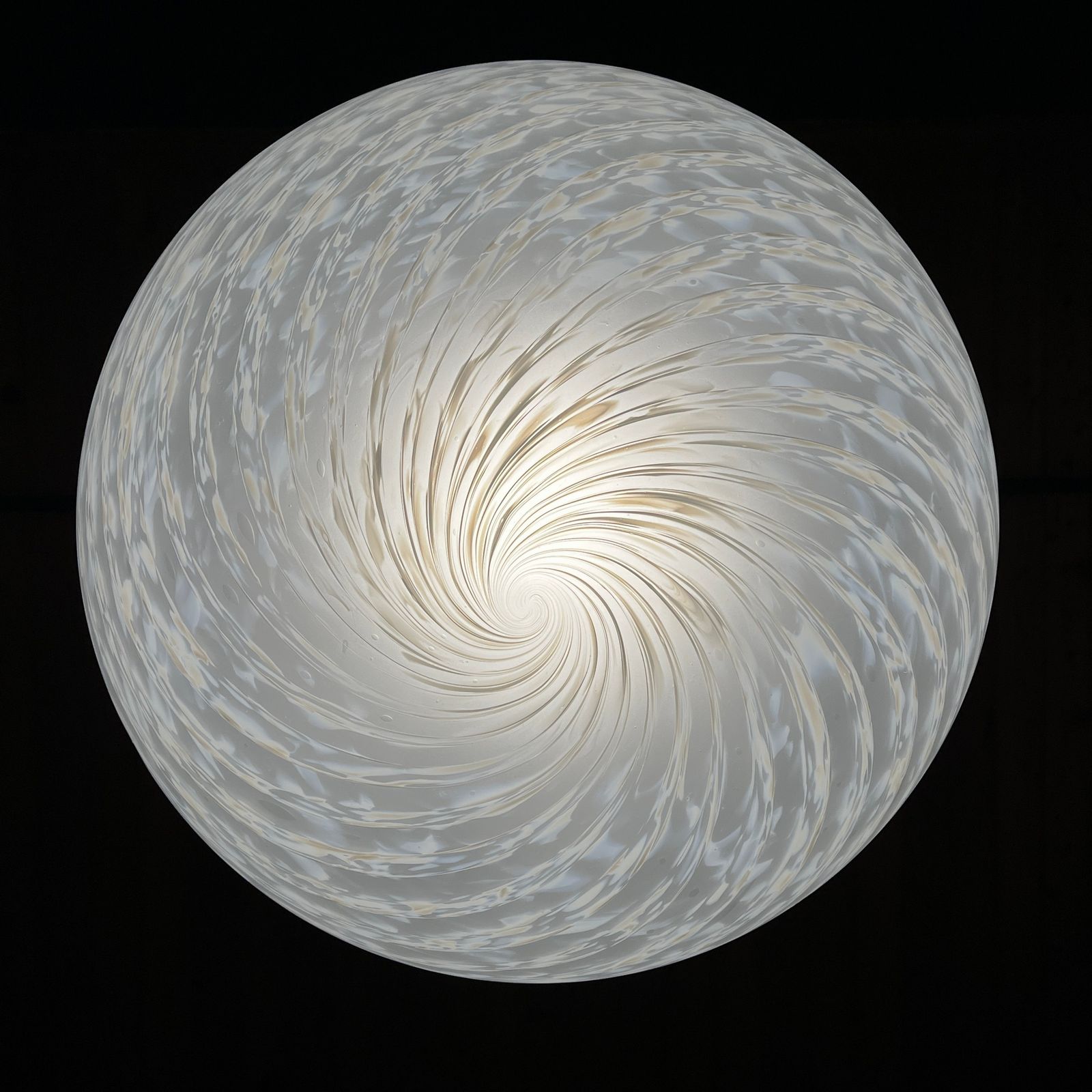 Large Swirl Murano Glass Pendant Lamp Vetri Murano Italy 1970s photo vinterior