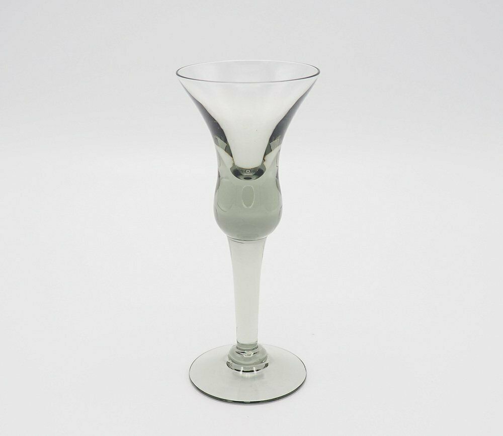 285.0 Decanter And Cordial Glasses In Grey Smoked Glass From Holmegaard Denmark, 1950s, Set Of 7 photo