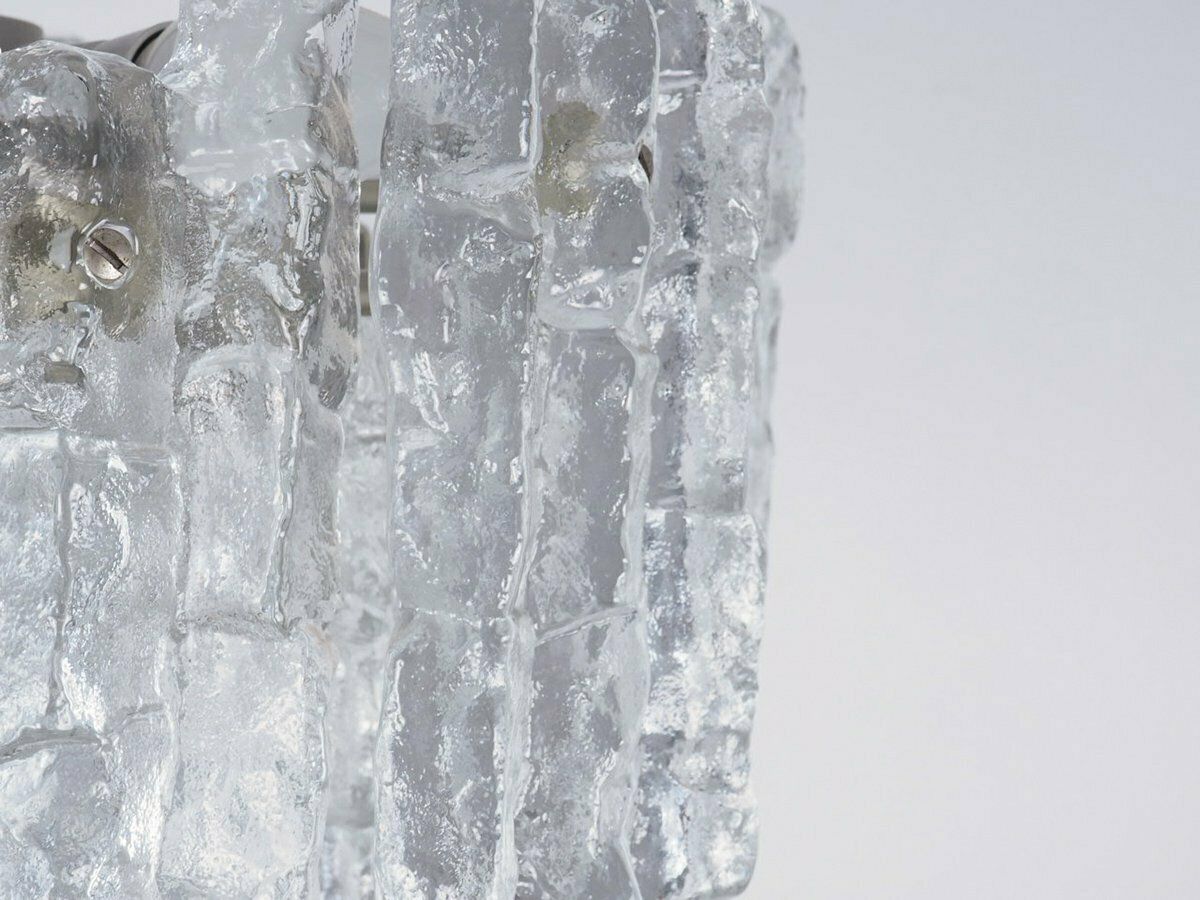 Ice Glass Chandelier By J. T. Kalmar For Kalmar Franken Kg, 1960s photo vintage