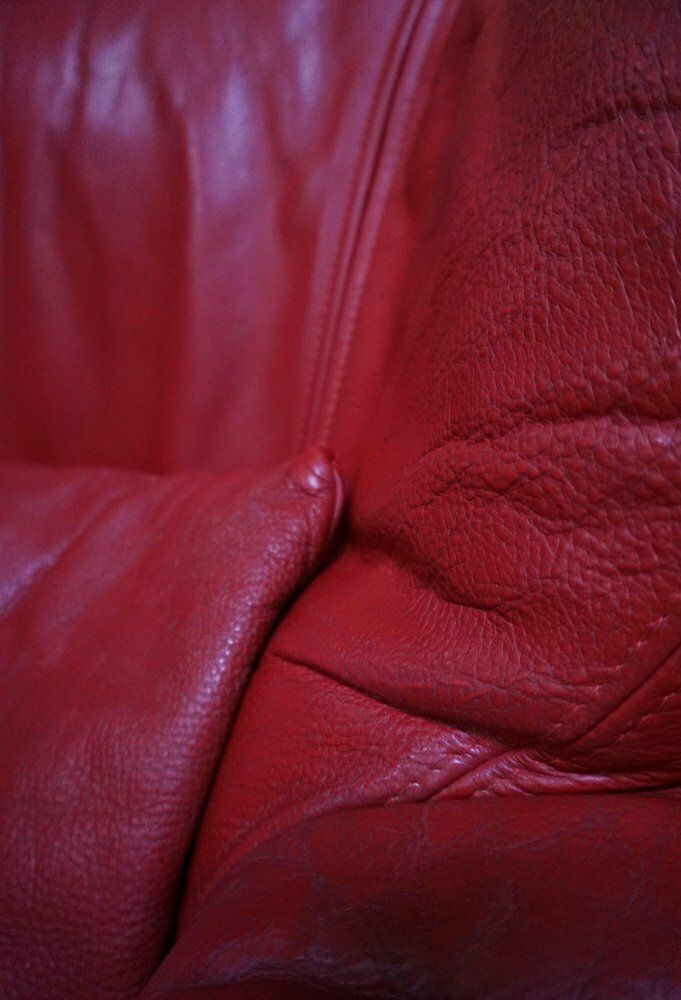 Large Red Leather Armchair By Calia Italia, 1990s photo Furniture