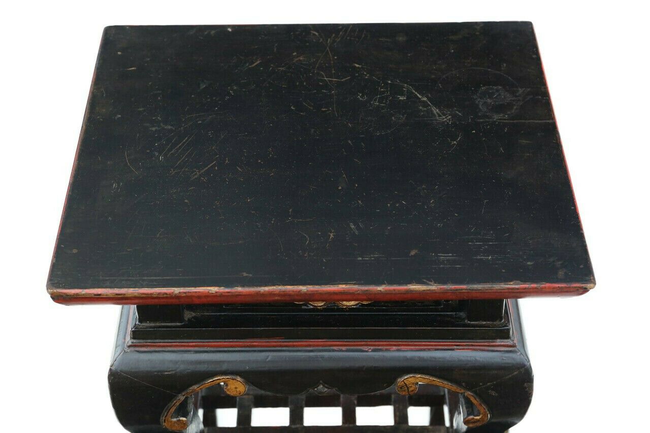 Antique Chinese Painted Side Occasional Table Stand C1920 photo 995.0