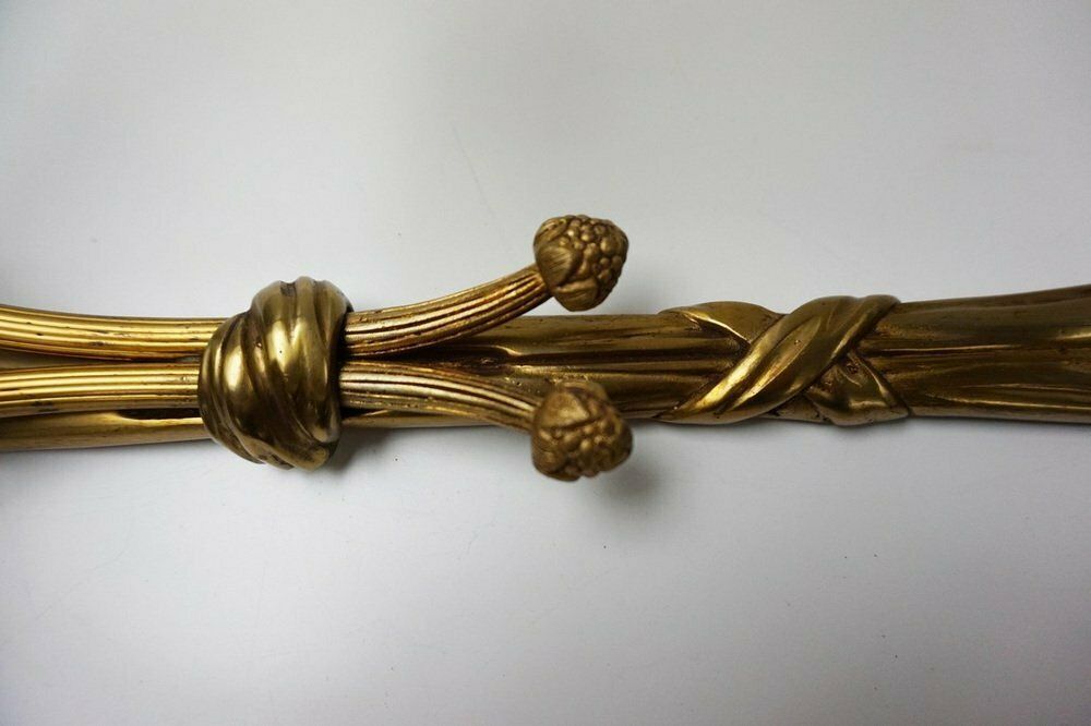 1680.0 Large 19th Century French Gilt Bronze Knot, Tassel & Ribbon Wall Lights Sconces, Set Of 2 photo
