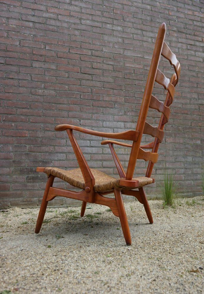 photo furniture Mid Century Dutch Organic Shaped Armchair From De Ster Gelderland, 1950s