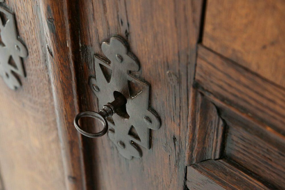 Furniture Ate 18th Century Flemish Cabinet, 1750s photo
