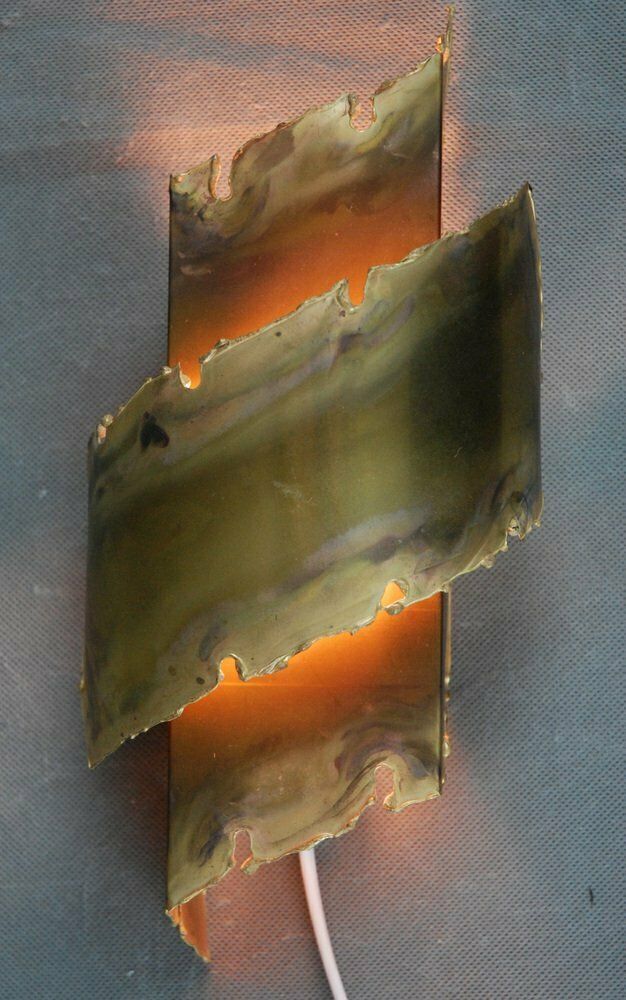 Brass Wall Lamp By Svend Aage Holm Sørensen For Thea Metal, 1960s