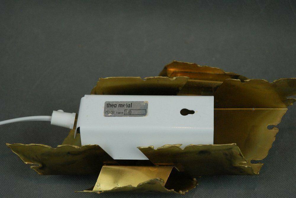 Brass Wall Lamp By Svend Aage Holm Sørensen For Thea Metal, 1960s photo buy