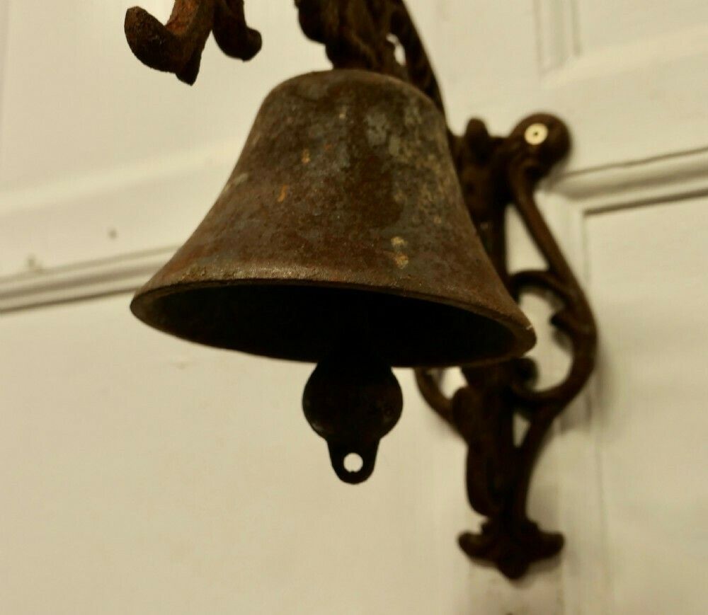 Cast Iron Out Door Bell On Bracket photo Home Fixtures