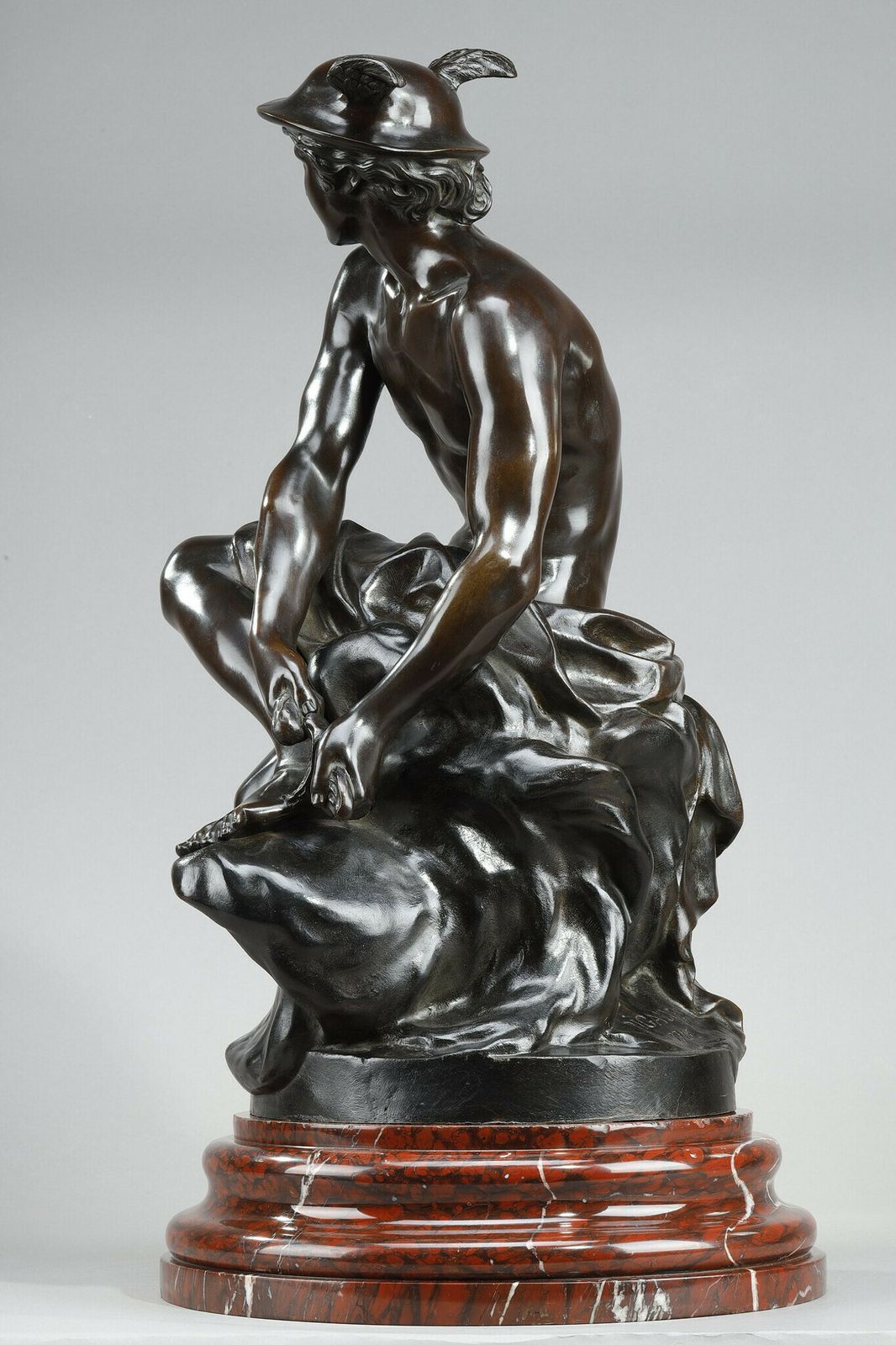 Large Bronze After Pigalle, "Mercure Attachant Ses Talonnières", 19th Century photo Home Decor