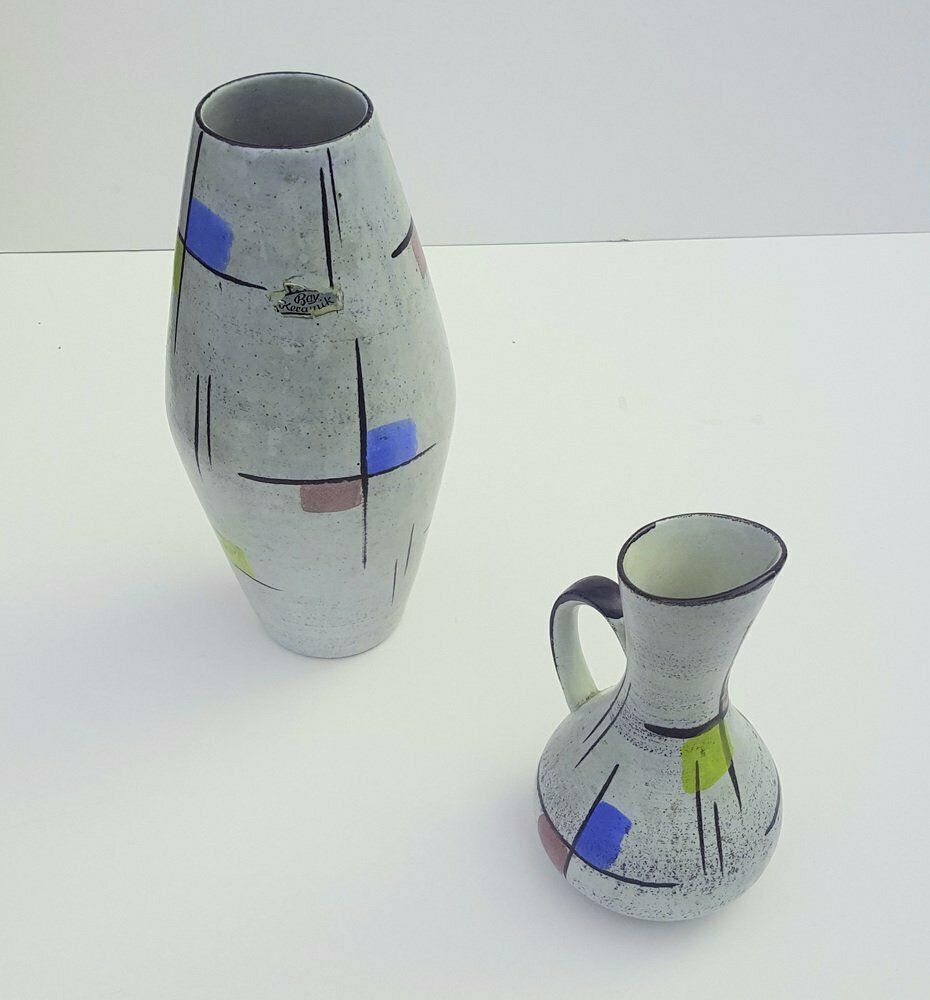 Vases By Bodo Mans For Bay Keramik, 1950s, Set Of 2